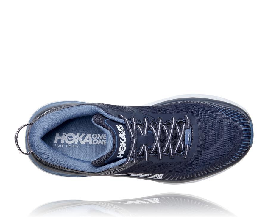 Zapatillas Running Hoka One One Hombre - Bondi 7 - Azul Marino - GRT249318